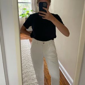 Everlane Corduroy Wide Leg Crop Pant Size 2 Bone